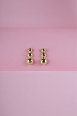 Nova Sphere Drop Earrings – Triple Gold